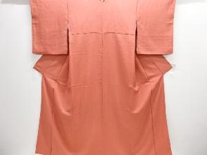 作家物　蜀江紋織り出し色無地着物